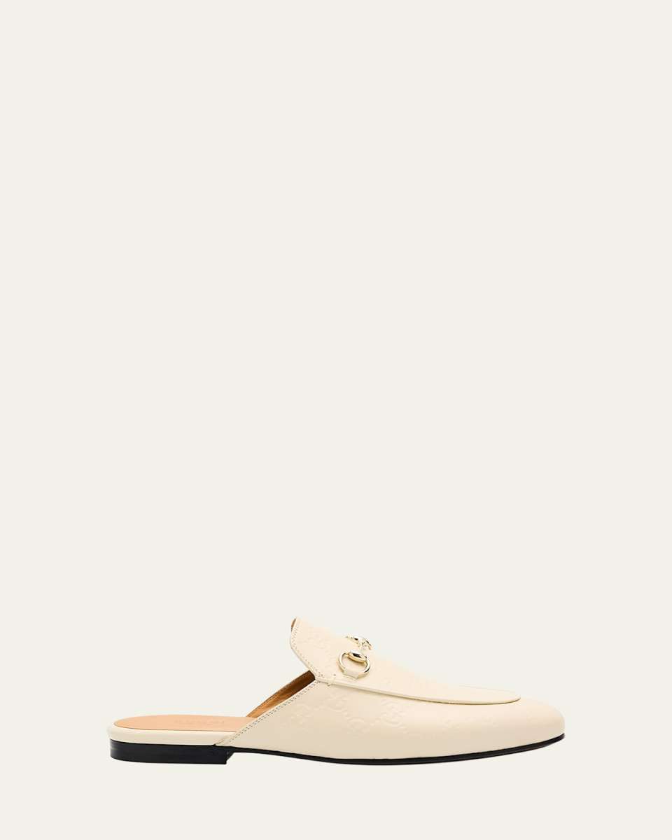 Princetown Monogram Horsebit Leather Mules